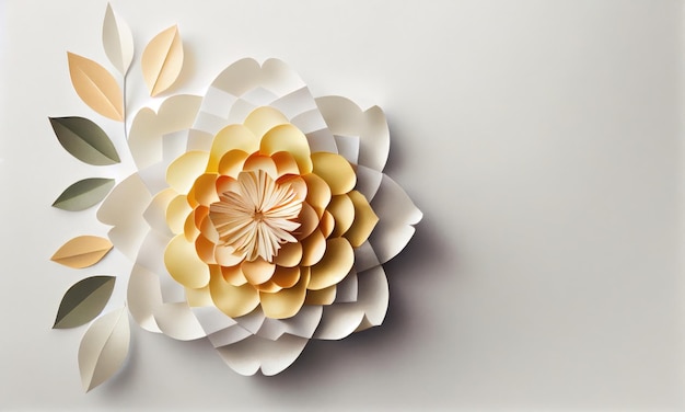 Fleur de mai en papier craft Generative AI