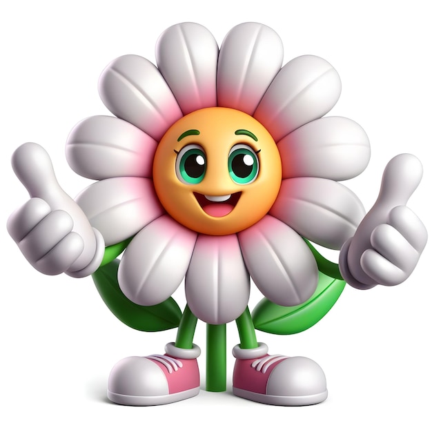 La fleur de marguerite est la mascotte isolée.