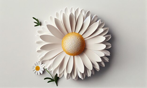 Photo fleur de marguerite faite d'artisanat en papier ia générative