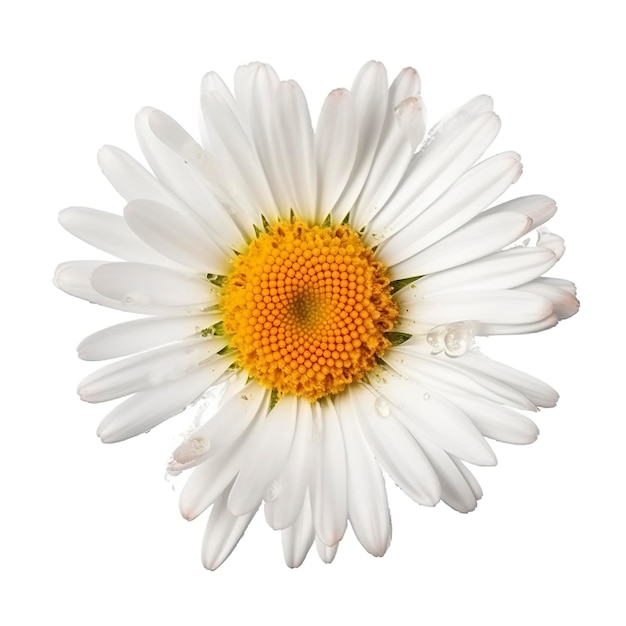 Fleur de marguerite avec isolé sur fond blanc générer ai