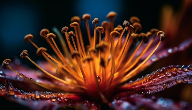 La fleur de marguerite rose vibrante dans la nature la beauté du récif sous-marin générée par l'intelligence artificielle