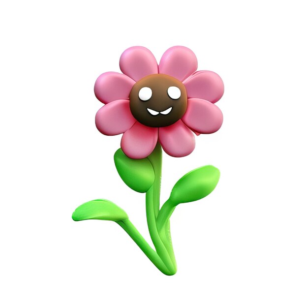 Photo fleur minimaliste en 3d