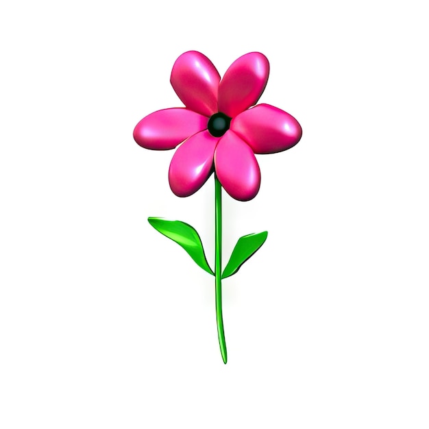 Fleur minimaliste en 3D