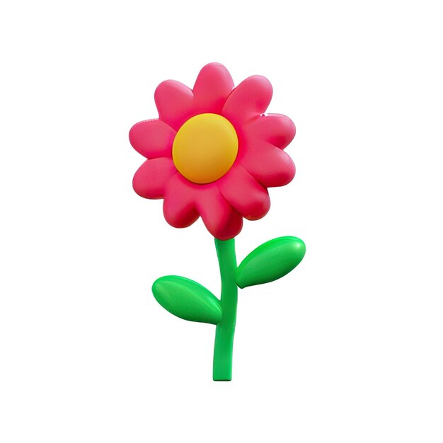 Fleur minimaliste en 3D