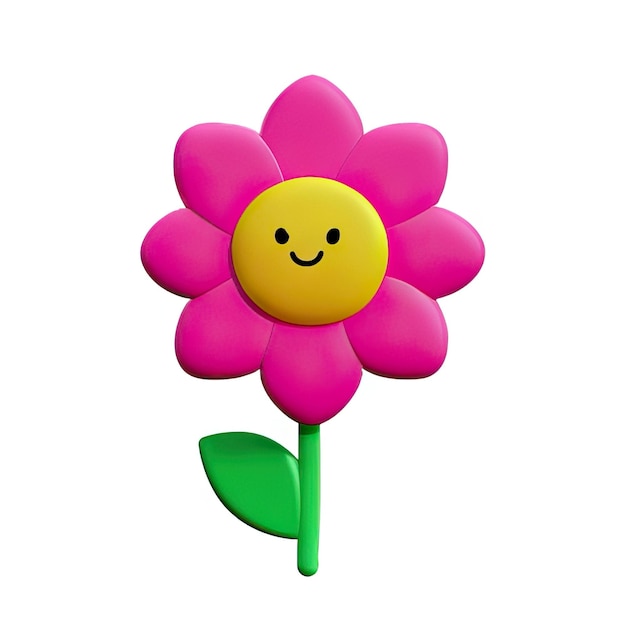 Fleur minimaliste en 3D