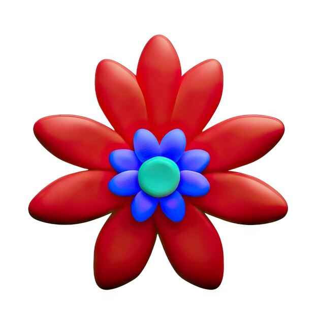 Photo fleur minimaliste en 3d