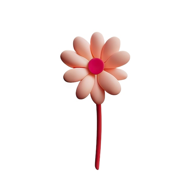 Fleur minimaliste en 3D