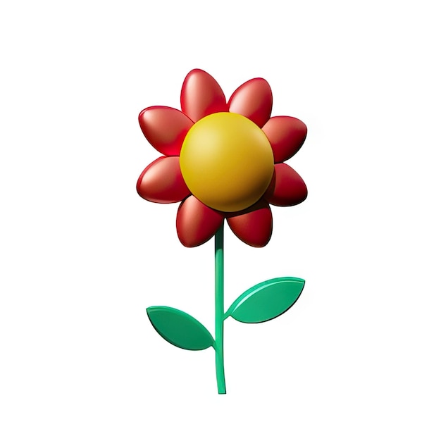 Photo fleur minimaliste en 3d