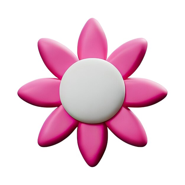 Photo fleur minimaliste en 3d