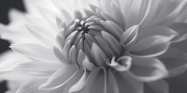 Une fleur en noir et blanc