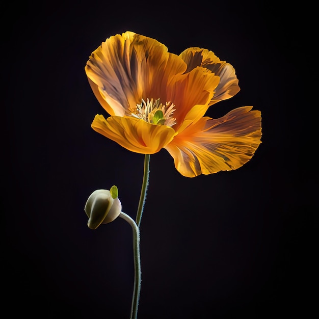 Une fleur orange et rose