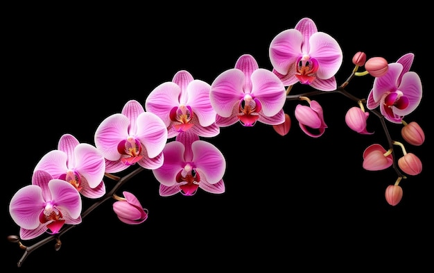 Photo fleur d'orchidée isolée ai