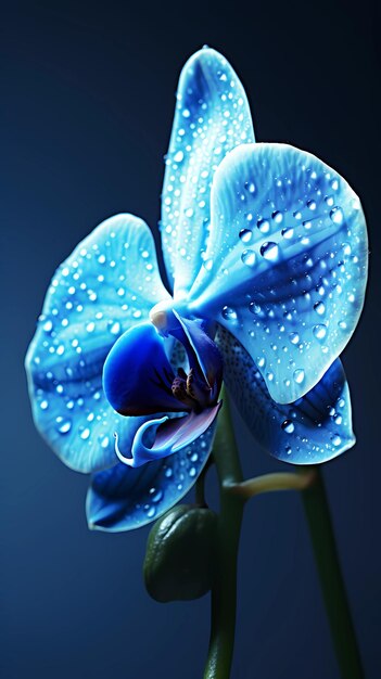 Fleur d'orchidée macro photo fond d'écran généré par l'IA