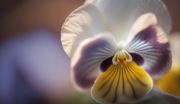 Photo une fleur d'orchidée papillon vibrante sur des feuilles vertes générées par l'ia