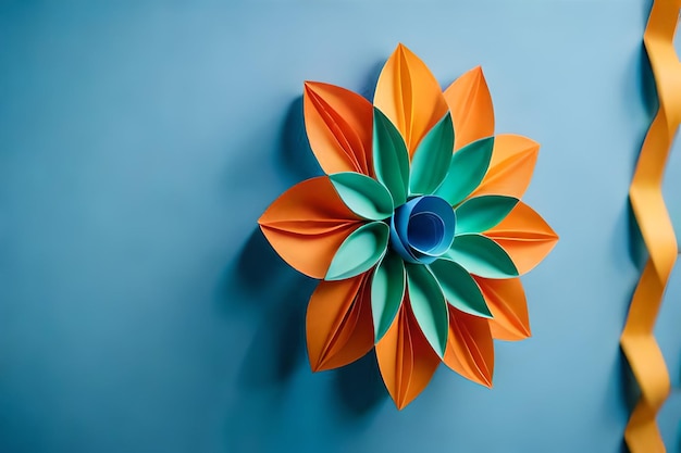 Une fleur en papier fabriquée par l'entreprise qui est fabriquée par l'entreprise.