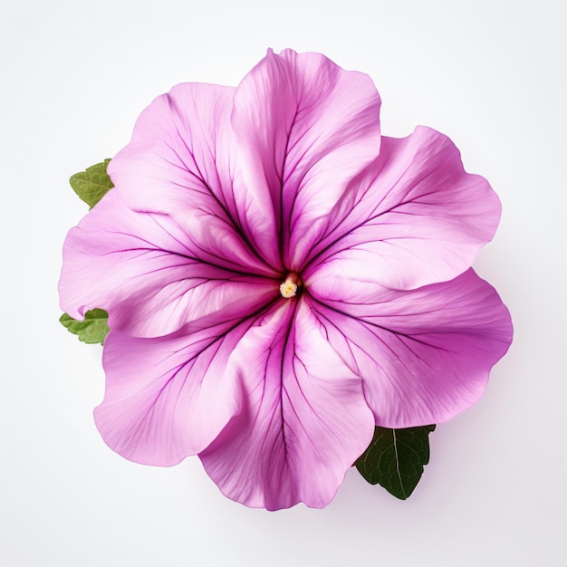 Fleur de pétunie isolée sur fond blanc