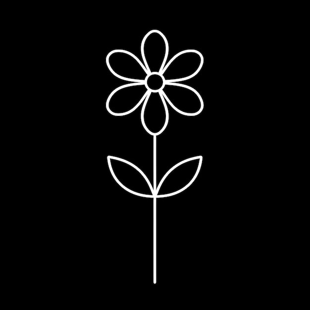une fleur qui est au milieu d'un fond noir
