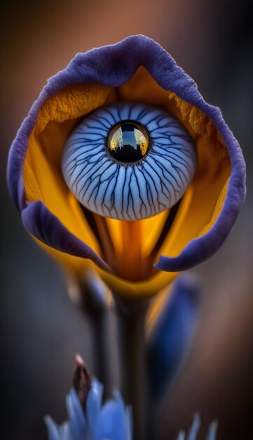 Une fleur qui a un œil bleu qui s'appelle l'œil bleu.