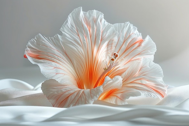 Une fleur rare capturée sur un fond blanc