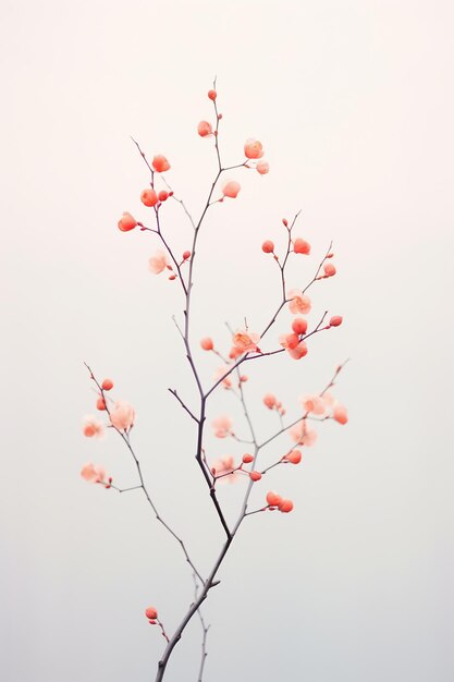 Une fleur rose contre un mur blanc éclairé par le soleil