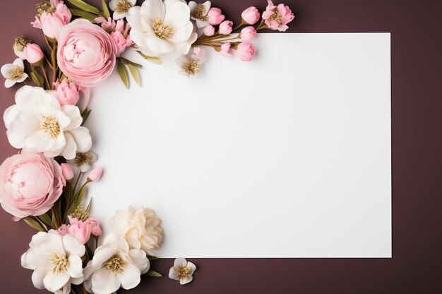 Photo fleur rose dans un vase sur sol rose style fleurs de cerisier arrière-plans minimalistes utilisation du papier