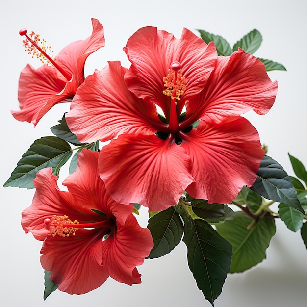 Une fleur rouge avec le mot hibiscus dessus