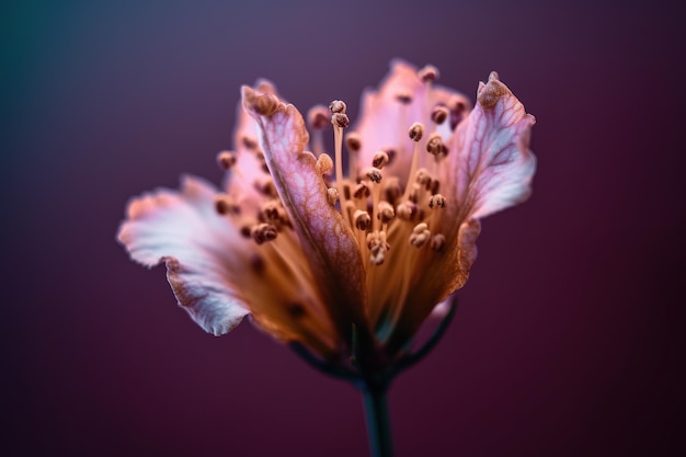 Une fleur rouge et orange