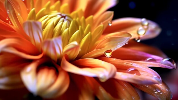 Fleur de satin magnifiquement fleurie avec un fond naturel AI générative