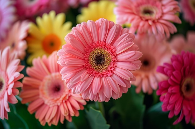 Une fleur sauvage rose vif génère Ai