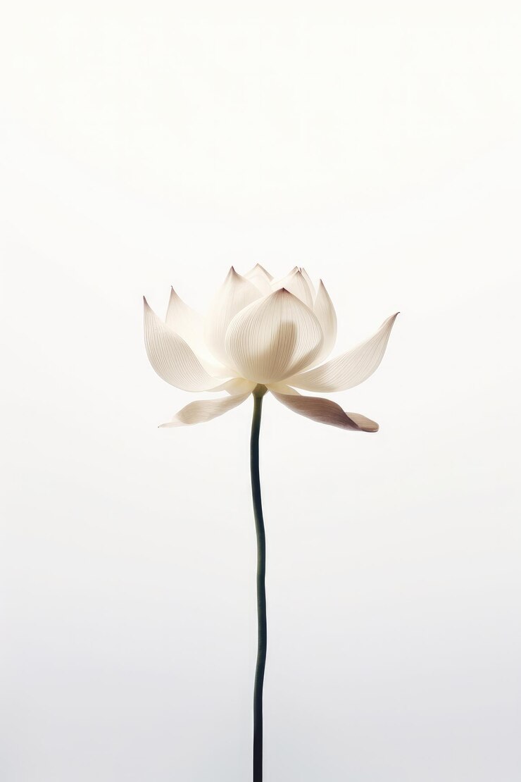 une fleur solitaire sur un fond solide