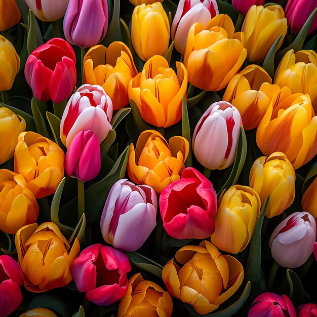 Fleur de tulipe colorée