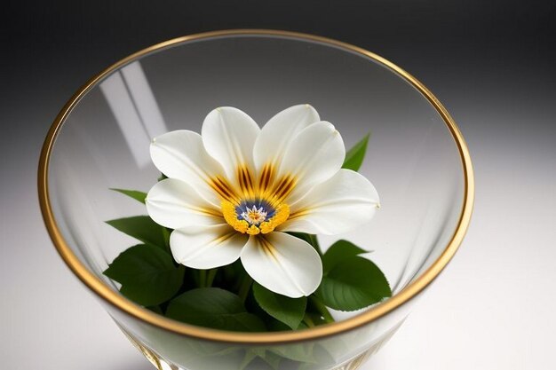 Photo une fleur en verre