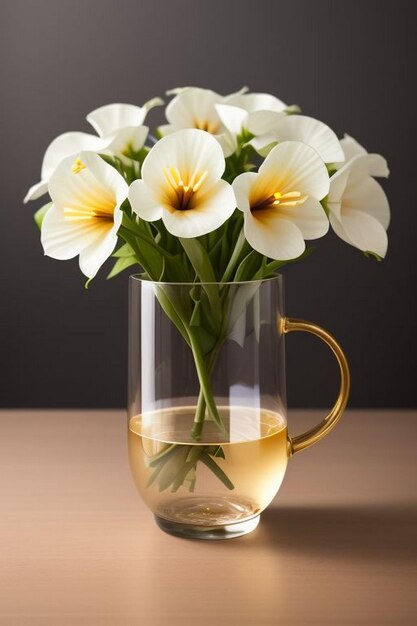 Photo une fleur en verre