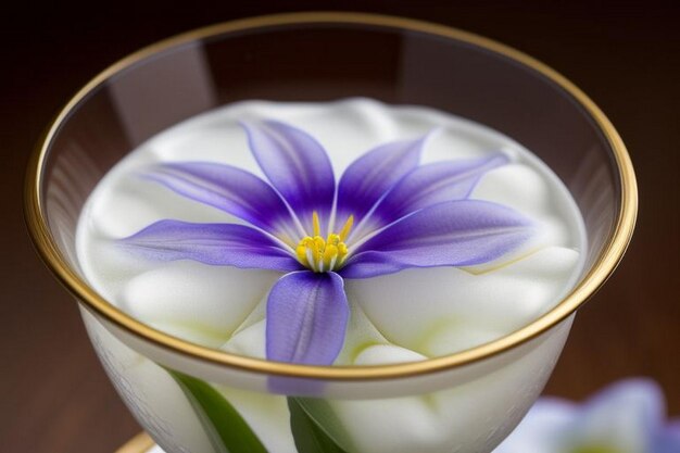 Photo une fleur en verre