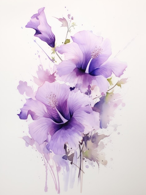 une fleur violette et blanche