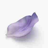 Photo une fleur violette sur un fond blanc