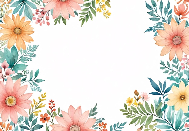 fleurs abstraites colorées aquarelle aquarelle arrière-plan motif floral pour le papier peint