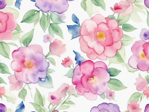 fleurs aquarelle motifs sans couture