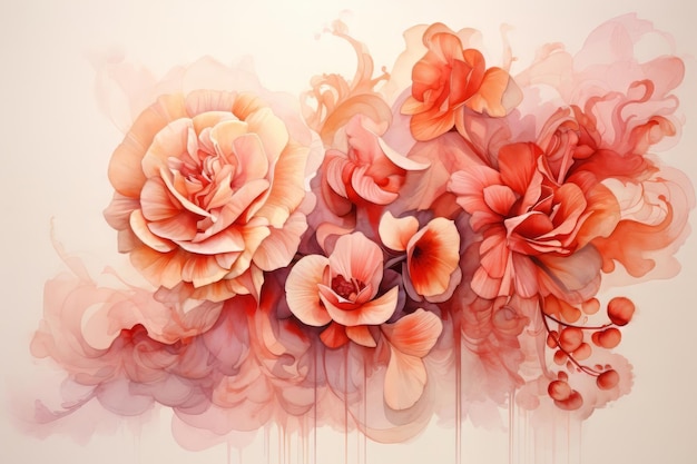 Fleurs à l'aquarelle