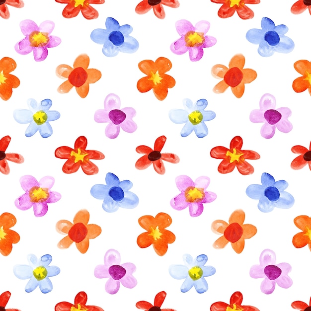 Fleurs aquarelles simples - motif floral sans soudure