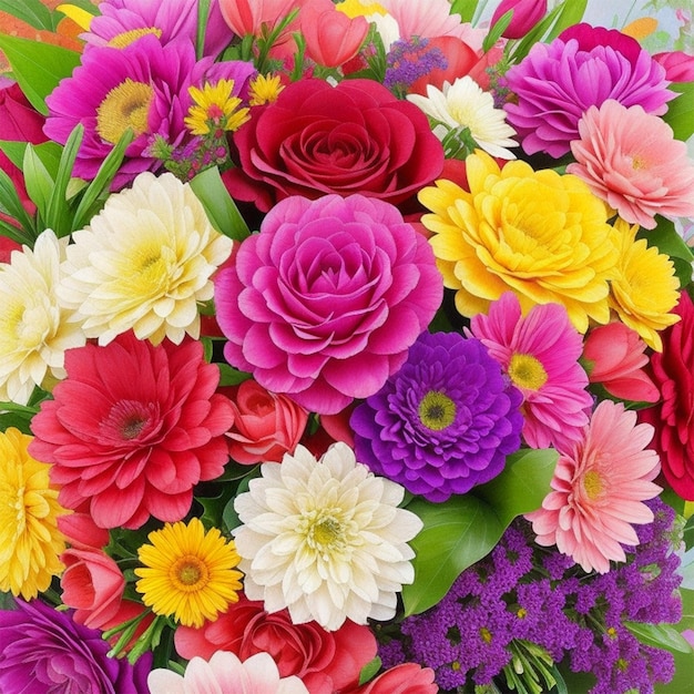 fleurs d'art colorées et belles