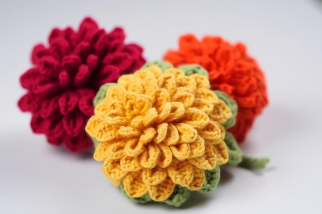 Fleurs au crochet pour la maison