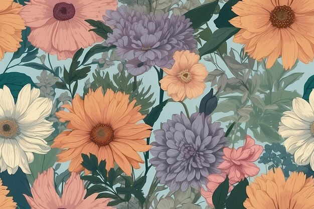 Des fleurs au style pastel