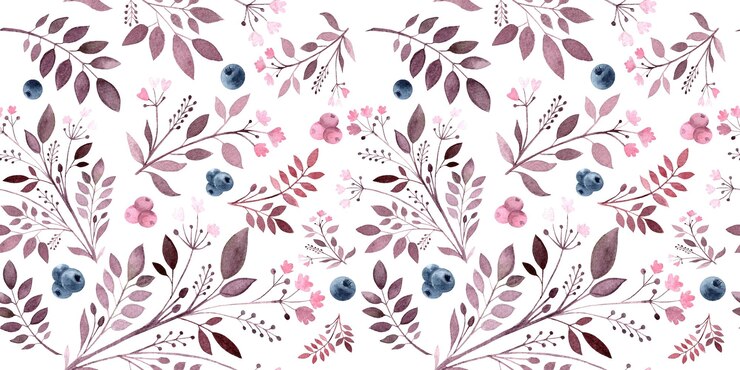 Photo des fleurs et des baies décoratives sans couture