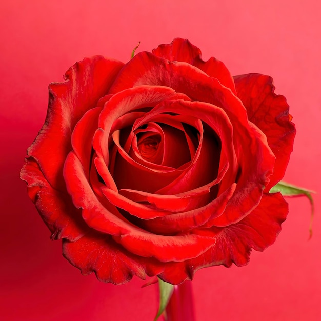 Des fleurs de belles roses rouges en fleurs isolées sur un fond rouge