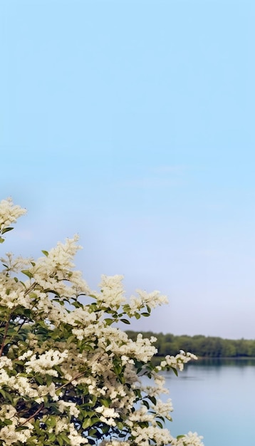 des fleurs blanches sur une branche d'arbre