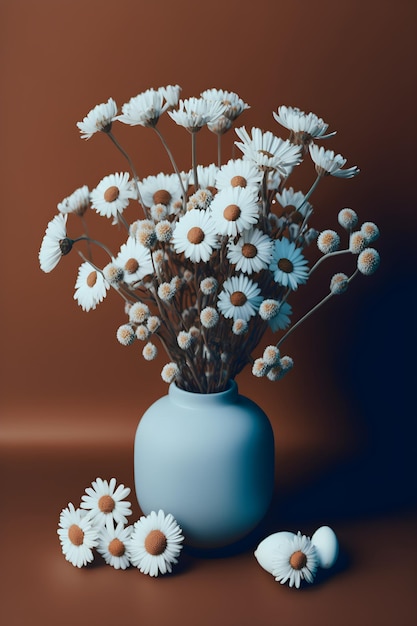 fleurs blanches dans un vase