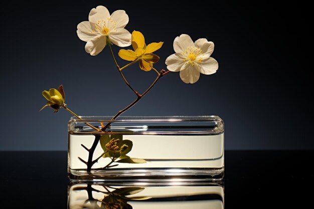 fleurs blanches dans un vase