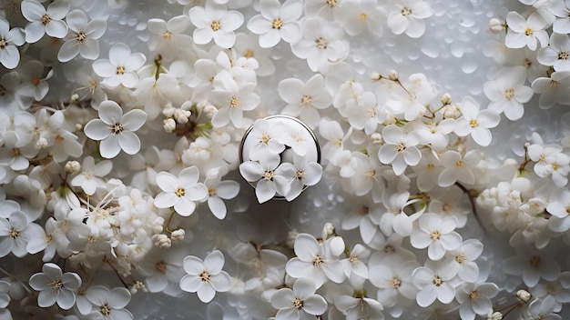 Des fleurs blanches élégantes en 3D