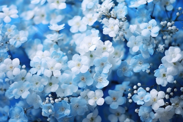 fleurs bleues dans le jardin